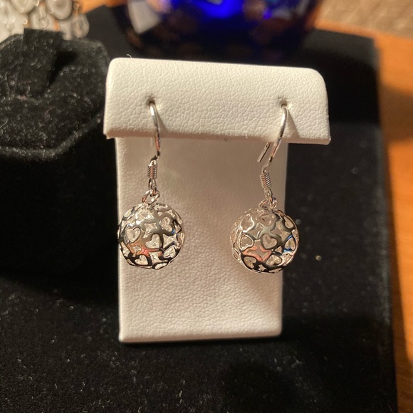Tiny Hearts. Hook earrings 925 SS